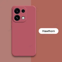 Square Liquid Silicone Shockproof Back Cover - Soft, Anti - Drop Protection for OPPO Reno16 Pro 5G (Hawthorn)