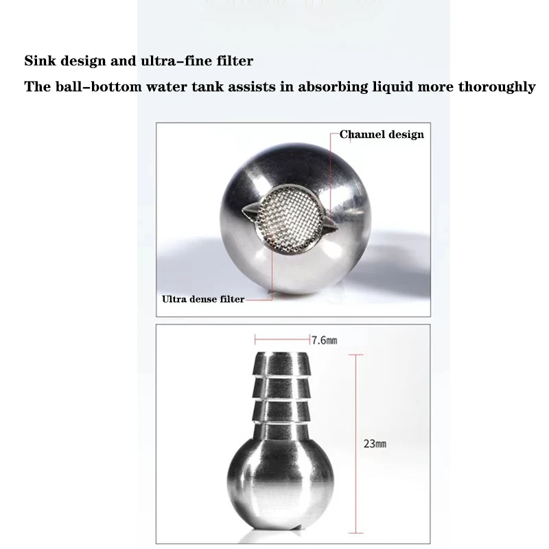 Weighted Foam Cannon Straw - Car Wash Foam Cannon Hose Filter Ball for Foam Cannon Hose Attachment, Reusable Foam Pressure Washer Straw Filter Ball SUS304 Stainless Steel