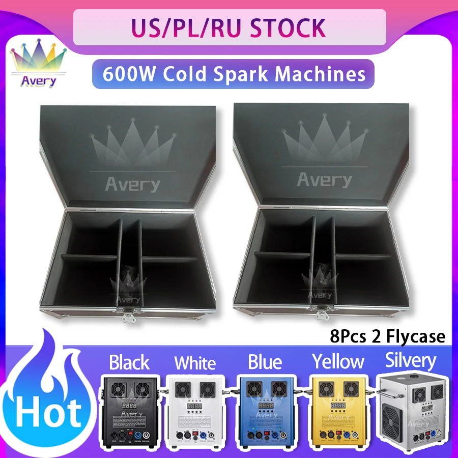 0 Tax 2Pcs Flightcase(4 In1) Per Ti Power 600W Cold Spark Machine 600W Dmx 600W Cold Firework Machine Fountain Stage Spark