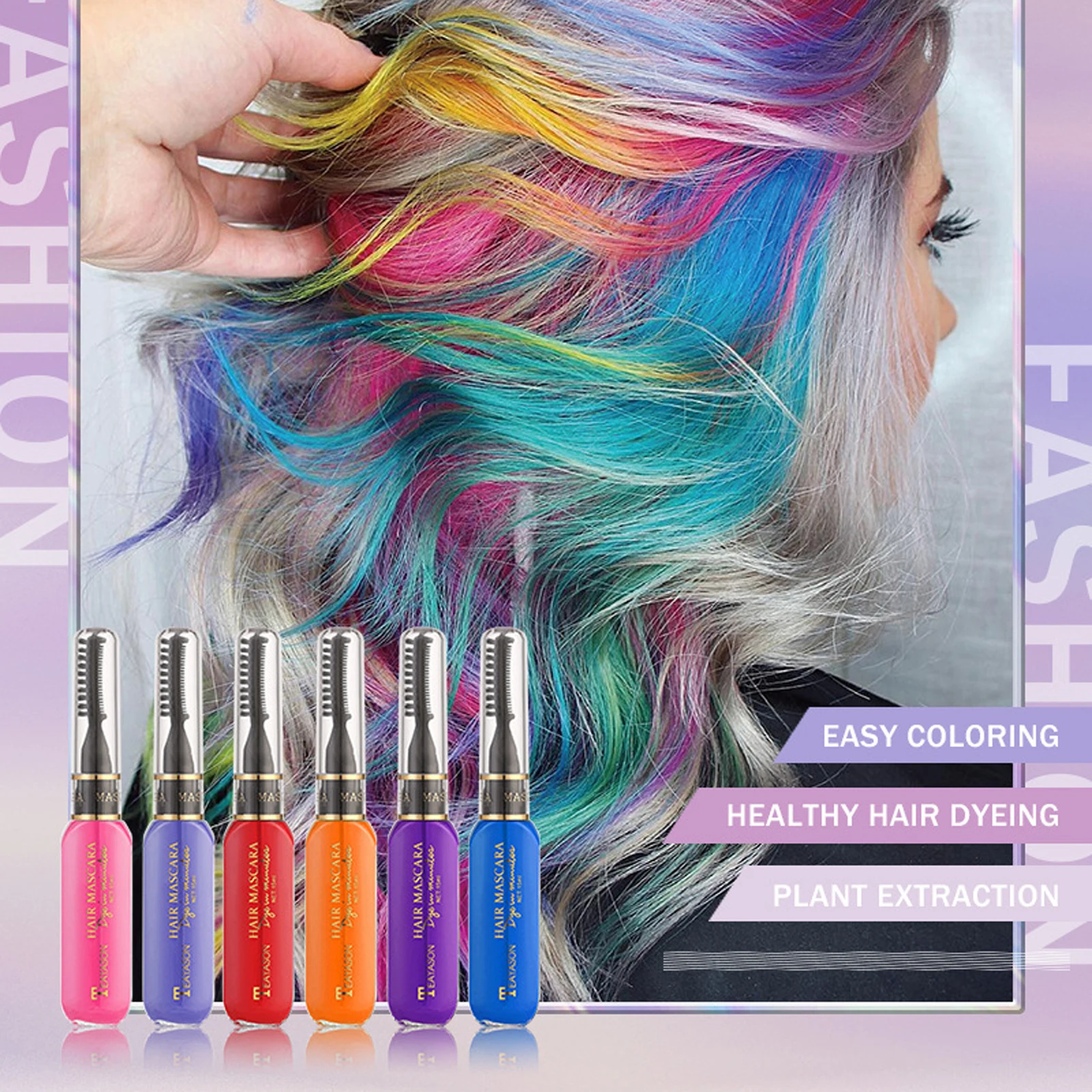 

13 Colors Hair Chalk Matte Color Set Temporary Disposable Hair Dyeing Wax Fashion and Colorful Temporary Hair Chalk Wax