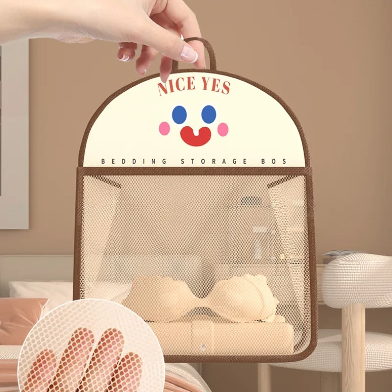 Cute Hanging Storage Mesh Bags Bathroom Bedroom Clothing Storage Bags Laundry Basket Household Organizer Mesh Bag Home Storage 6