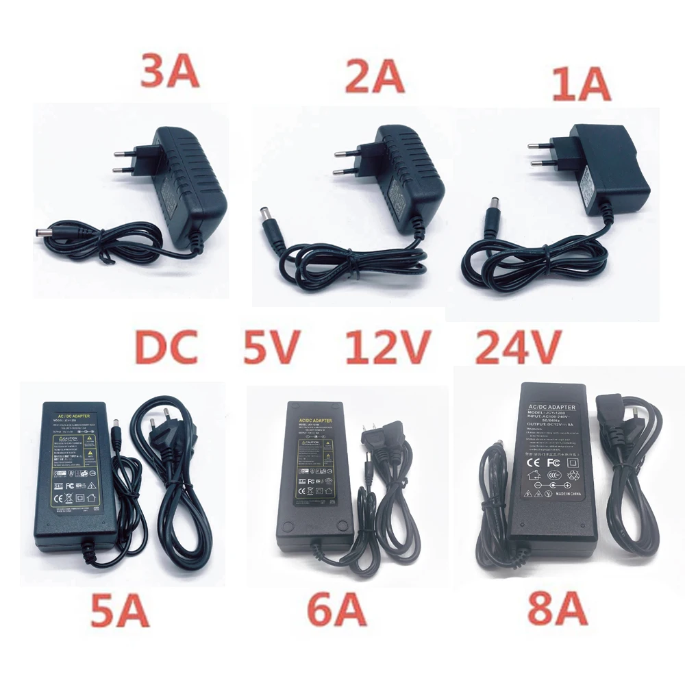 전원 어댑터 공급 DC 5V 12V 24 V 1A 2A 3A 5A 6A 8A DC 5 12..