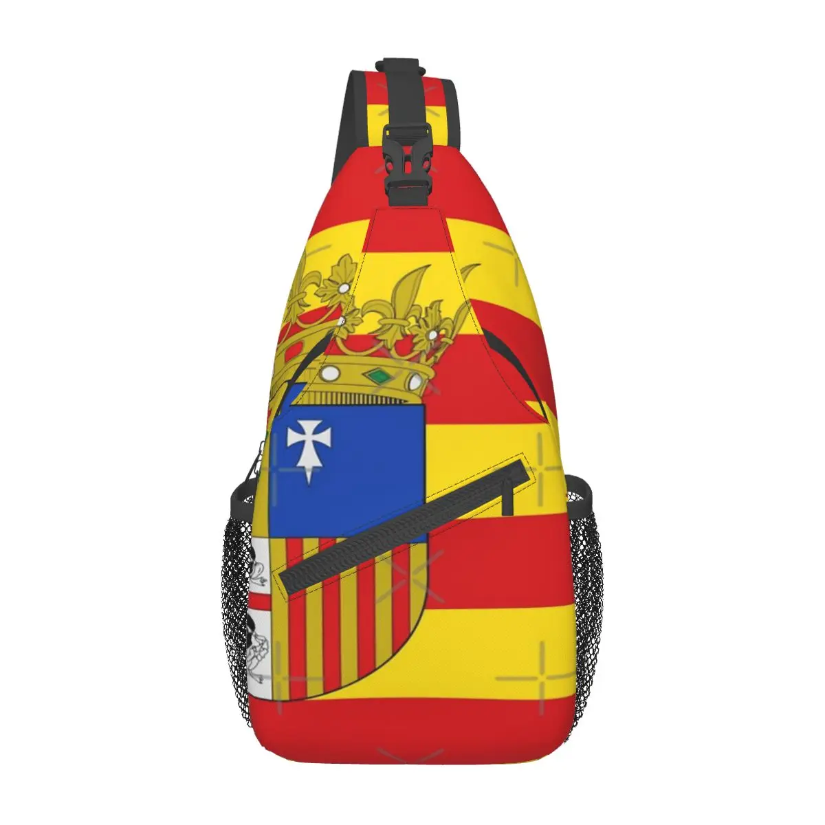 

Flag Of Aragon Chest Bag Personalized Portable Daily Nice gift Multi-Style