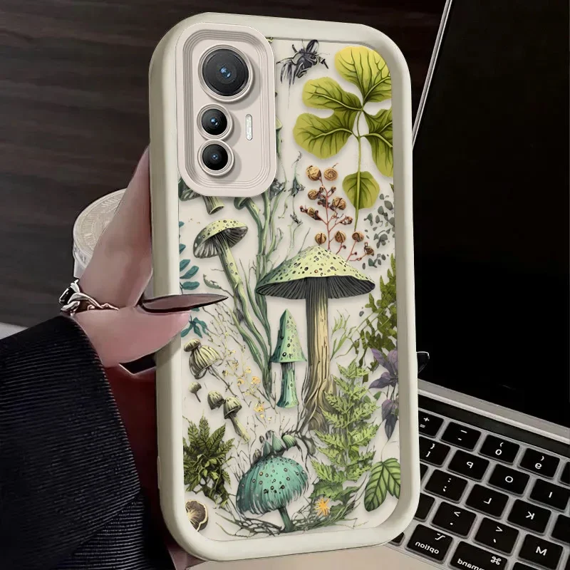 Chic Creative Floral Mushroom Phone Case