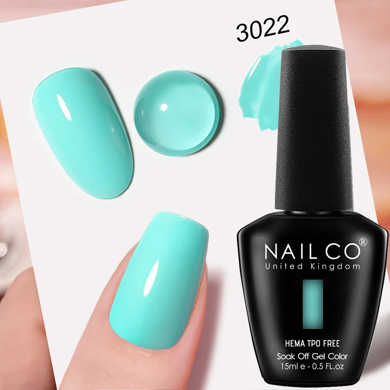 NAILCO Premium Soft Color Gel Polish - Vibrant Semi-Permanent Varnish, HEMA & TPO Free