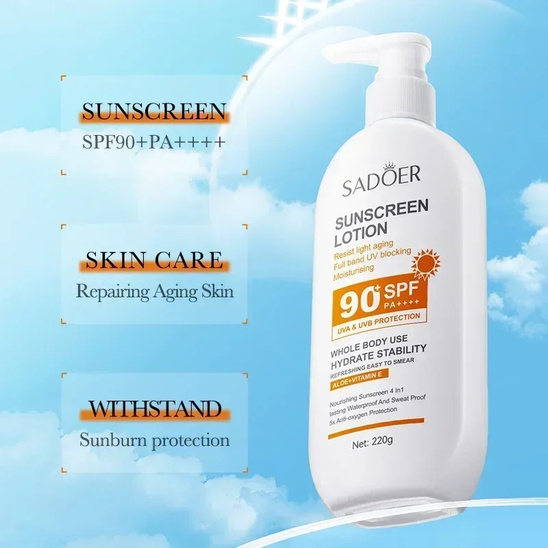 SPF90+ UV Protection, Sun Protection, Whitening, Moisturizing, Face and Body Sun Skin Care and Anti-aging