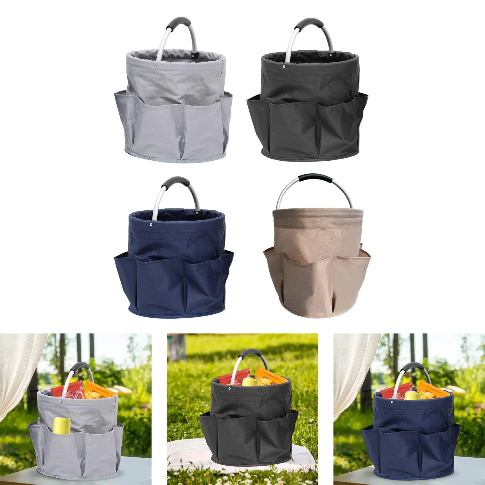 17L Large Picnic Basket, Collapsible Picnic Basket for Travel, 17L Large Picnic Basket, Collapsible Picnic Basket for Travel,