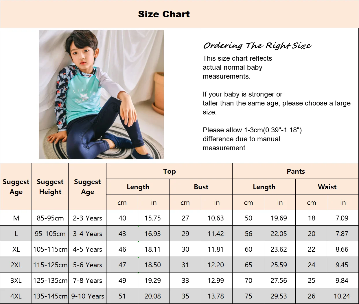 Kids Swimsuits 2-10 Years Rashguard Big Boys Kids Swimwear Anti-UV Swimming Surf Beach Bathing Suit Long sleeve 2pc Suit