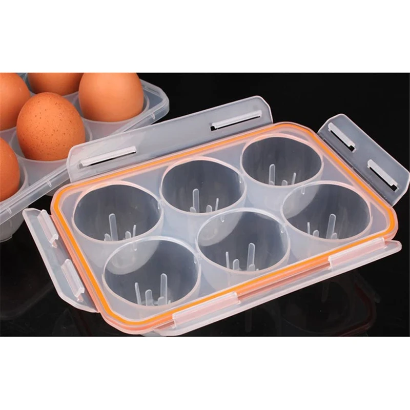Portable Camping Shockproof And Leakproof 6 Eggs Carrier Container Case Eggs Carrier Holder Egg Storage Box Case 2