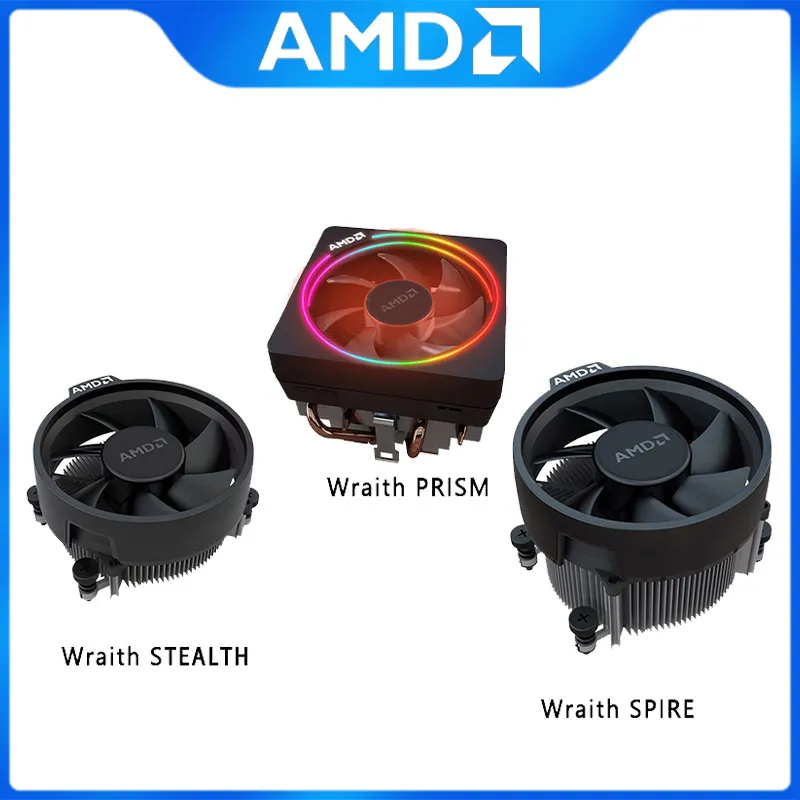 AMD Ryzen Wraith Cooler Fan Original New STEALTH PRISM RGB for R5 R7 R9  3600 CPU Processor Support FM2 AM3 AM4 4PIN Motherbord - AliExpress