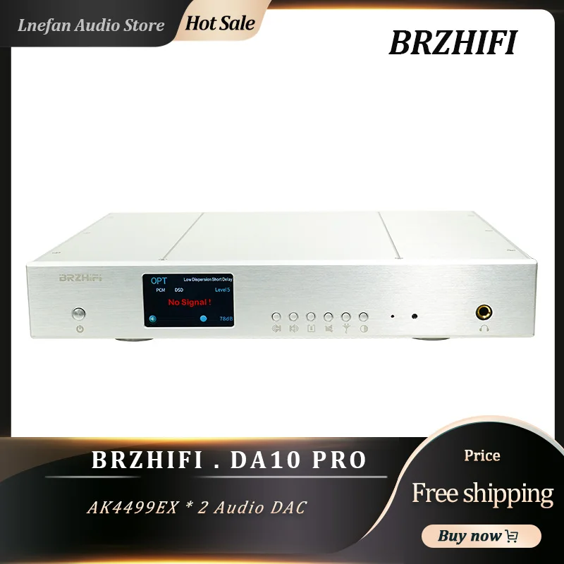 

BRZHIFI DA10 PRO DAC AK4499EX*2 Audio Balance Decoder USB Amanero 32Bit 384KHz DSD512 Bluetooth 5.1 LDAC AMP Headphone Amplifier