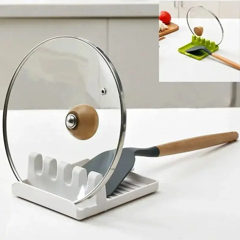 Kitchen Spoon Holders Fork Spatula Rack Shelf Organizer Plastic Chopsticks Holder Non-slip Spoons Pad 1pc