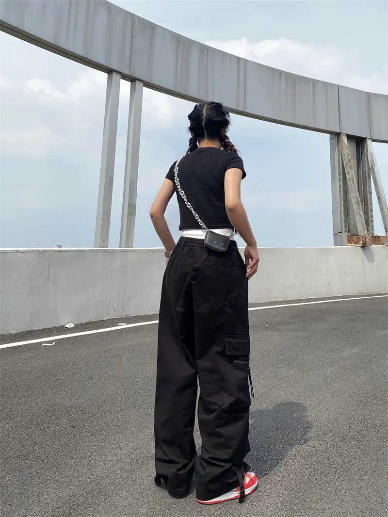 Red High Waist Cargo Tracksuit Bottoms Womens With Red Stacked Sweatpants  Y2K Harajuku Joggers For Streetwear, Mall, Goth Cargo Pants, And Safari  Trousers 211007 From Bai06, $20.01