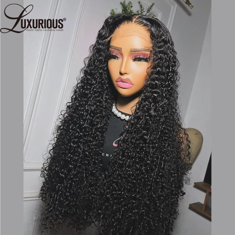 Deep Curly 360 Full Lace Human Hair Wig Brazilian 13x4 Lace Front Human Hair Wig With Circle Edges 250% 13x6 Remy