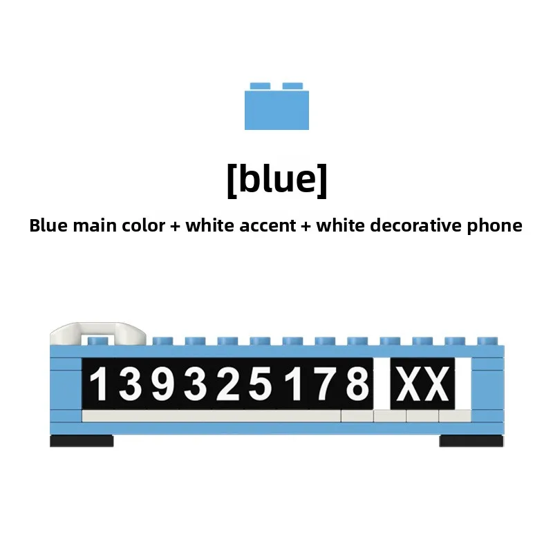 Modular Car Parking Number Plate with Concealable Phone Sign & DIY Decor Ornament