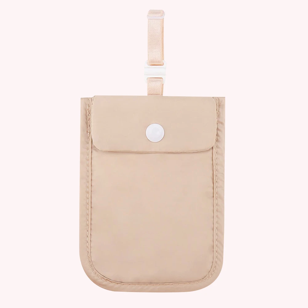 Women Wallets Solid Color Hidden Bra Wallet Flap Clasp Secret Travel Wallet Pickpocket Belt Cotton for Money Valuables