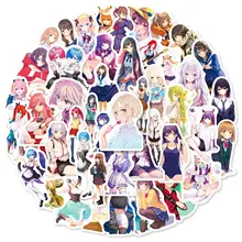 

50 Non-exposed Beauty Stickers Two-dimensional Japanese Sexy Beauty Collection Anime Image Stickers Anime Stickers LEIZI