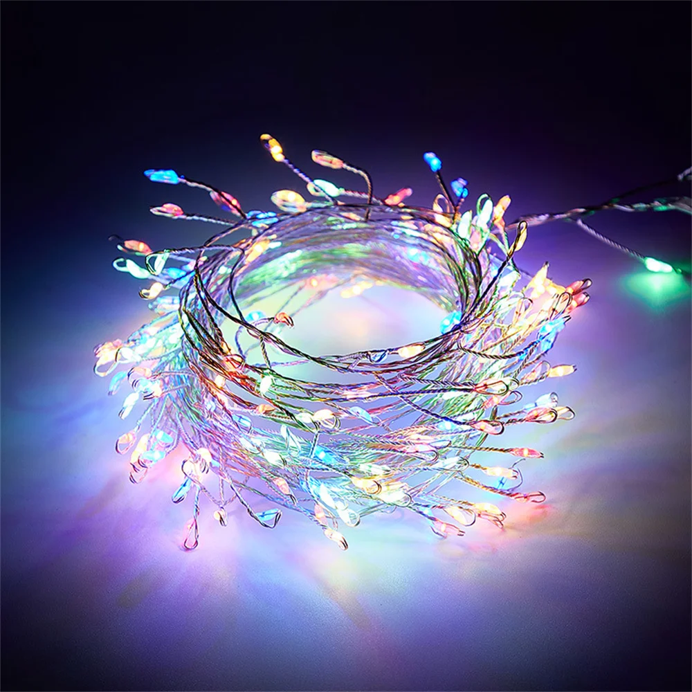 thumbnail image 1 of Guirnalda de luces con forma de petardo para exteriores, 6 m, 24 m y 40 m, con enchufe, resistente al agua, para Navidad, con forma de hada estrellada, 1 of 5