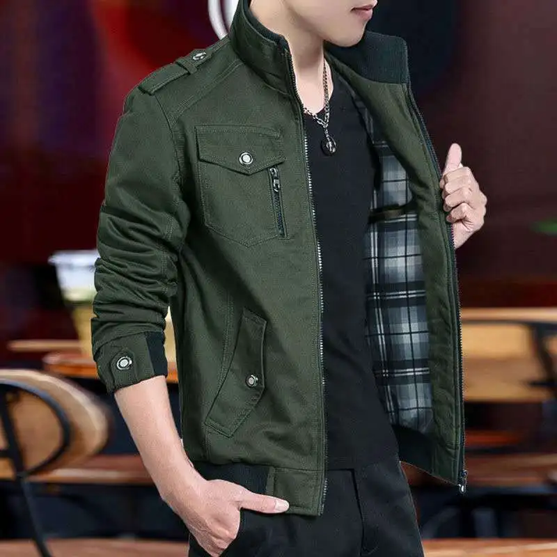 2023 봄과 가을 새로운 남성복 군사 판타지 코튼 자켓 플러시 작업복 대형 코트..