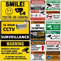 24-Hour Surveillance Security Metal Sign