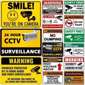 24-Hour Surveillance Security Metal Sign