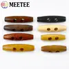 50pcs Meetee Wooden Buttons 30-60mm 2 Holes Natural Wood Horn Toggle for Wool Sweater Coat Bags Garment Accessories C1-27 2