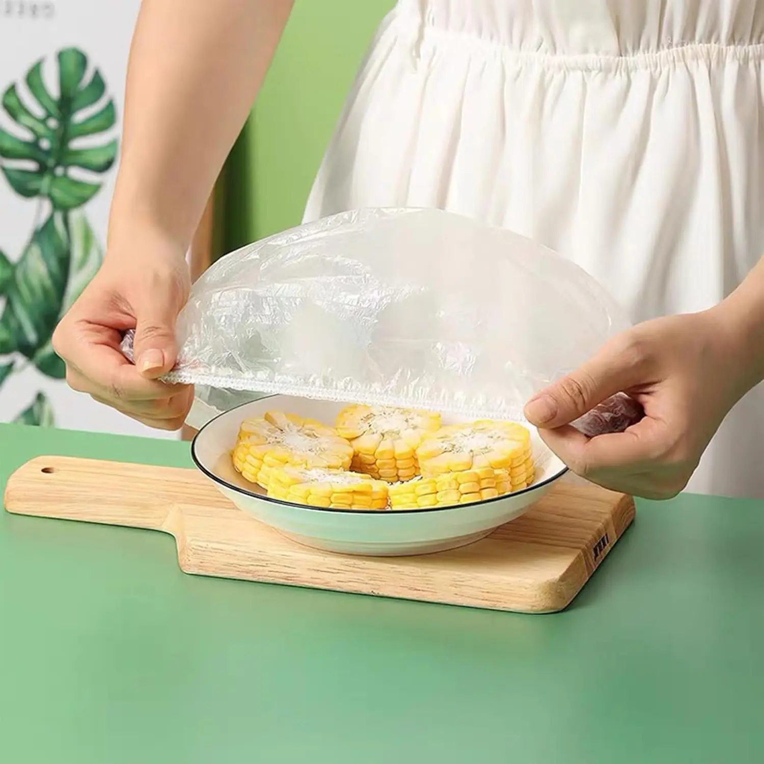 Food Cover Fresh Keeping Cover Preservation Cover Bowl Cover Shower Cap Head Cover Elastic Plastic Thickened Colour Round Food Kitchen Bathroom Accessories