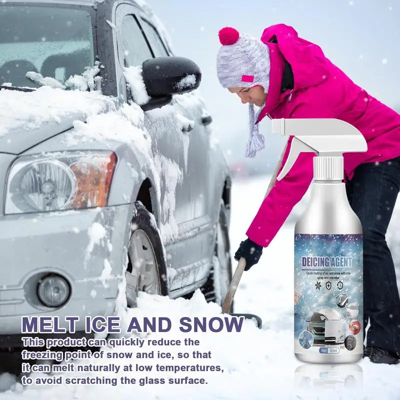 Deicer Spray for Car Windshield Snow melting agent for car windshields and windows Ice Winter Frost Deicer defogging Spray