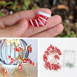 Festive Miniature LED Christmas Street Lamp for Holiday Village Decor (20 Sock LEDs)