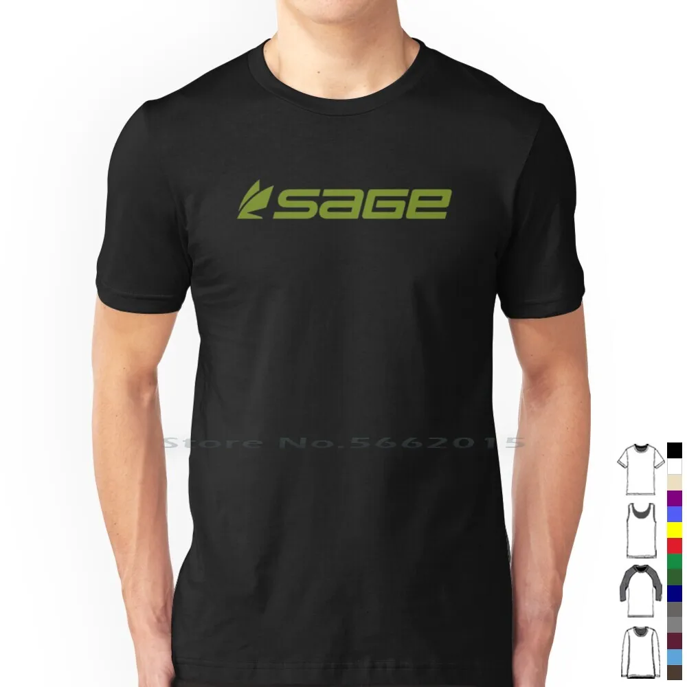 Sage Fishing T Shirt 100% Cotton Fly Fishing Reels Gear Short Long