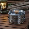 Outdoor Stainless Steel Camping Pot Set Practical Pot And Pan Cook Set For Climbing 6