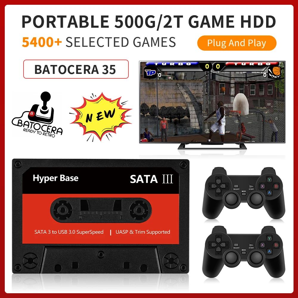 Retrobat Portátil 500g Jogos Hdd Consoles 70 + Emuladores 64000 +