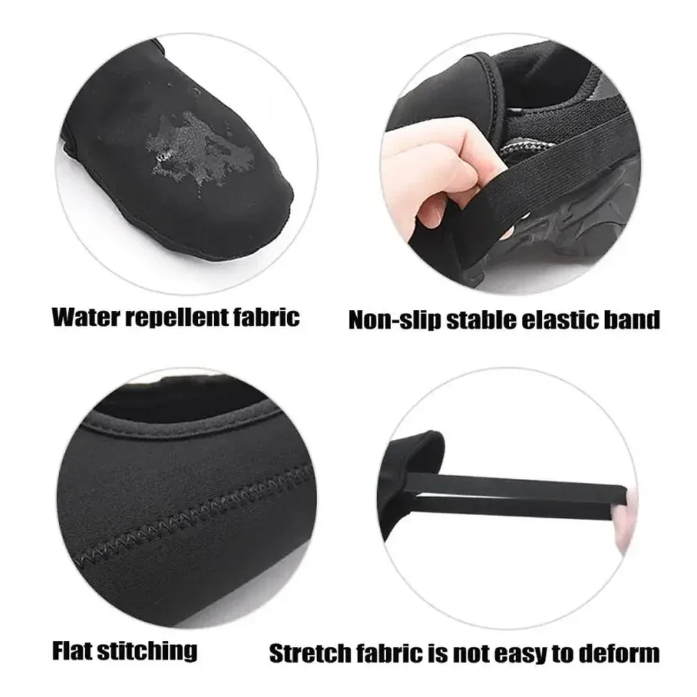1Pair Riding Half Palm Shoe Covers Shoe Toe Windproof Thermal Outdoor Cycle Overshoes Protector for Mountain Road Cy