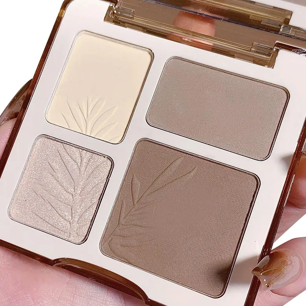 Description Picture 3 of itemHighlight Repair Matte Fine Glitter Comprehensive Four-color palette Silhouette Nose Shadow Makeup Palettes Face Brightening