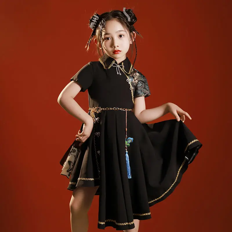 

Child Flower Girl Formal Evening Dresses for Party and Wedding Teen Kids Ball Gown Dress Black Prom Clothes 3 and 14 Age 2023