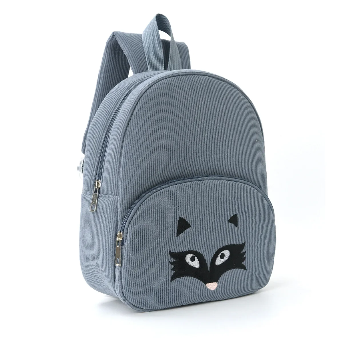 Korean Canvas Kids Backpack Corduroy Children's Handbags for Girl Kindergarten Boy Schoolbag Cartoon Bear Fox Toddler Bag 2024 5