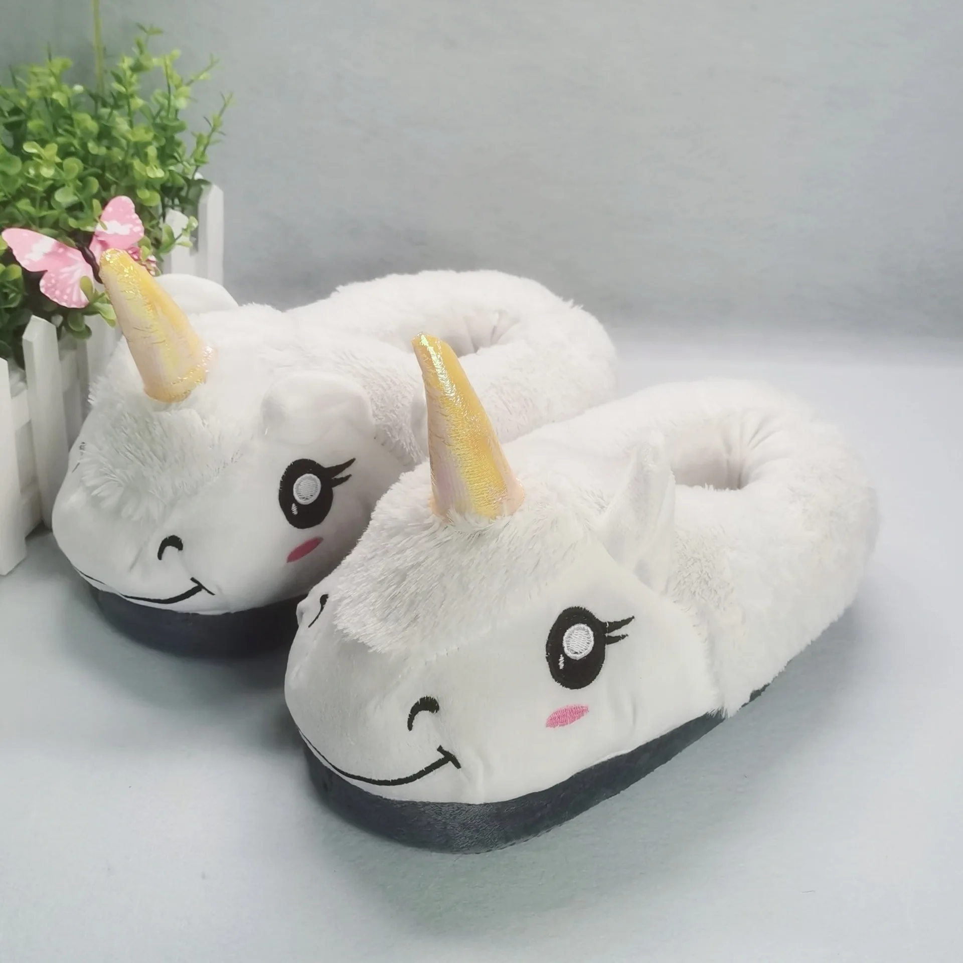 Unicorn Slippers House Shoes Women Cute Funny Slippers Girls Winter Shoes Classic Ladies Chanclas Mujer