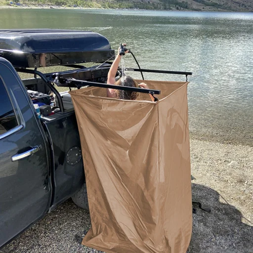 

Custom Outdoor Camping Toilet Walk-in Shower Enclosurer Changing Clothes Tent Camps Car Side with Lights