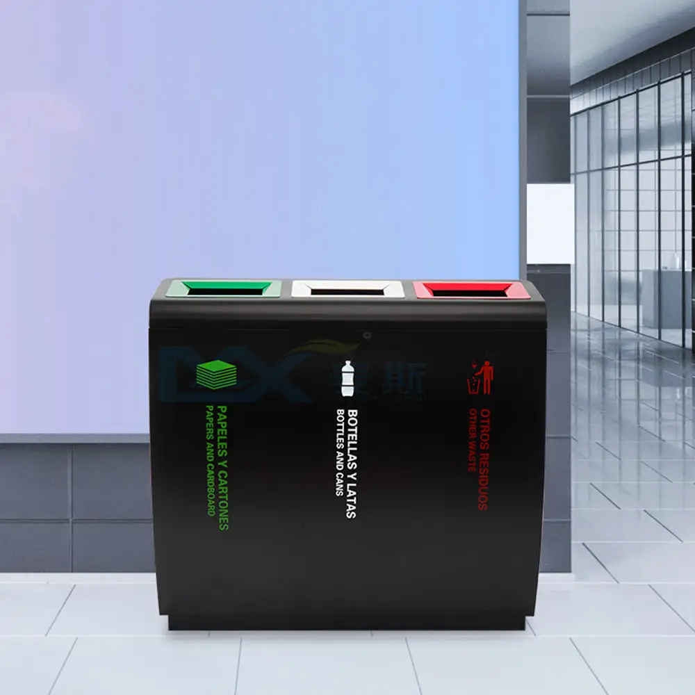 

Factory Sale Outdoor Garbage Can Park Dustbin 3 Separate Recycle Bin for Sale
