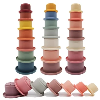Baby Silicone Stacking Cups Toy 1
