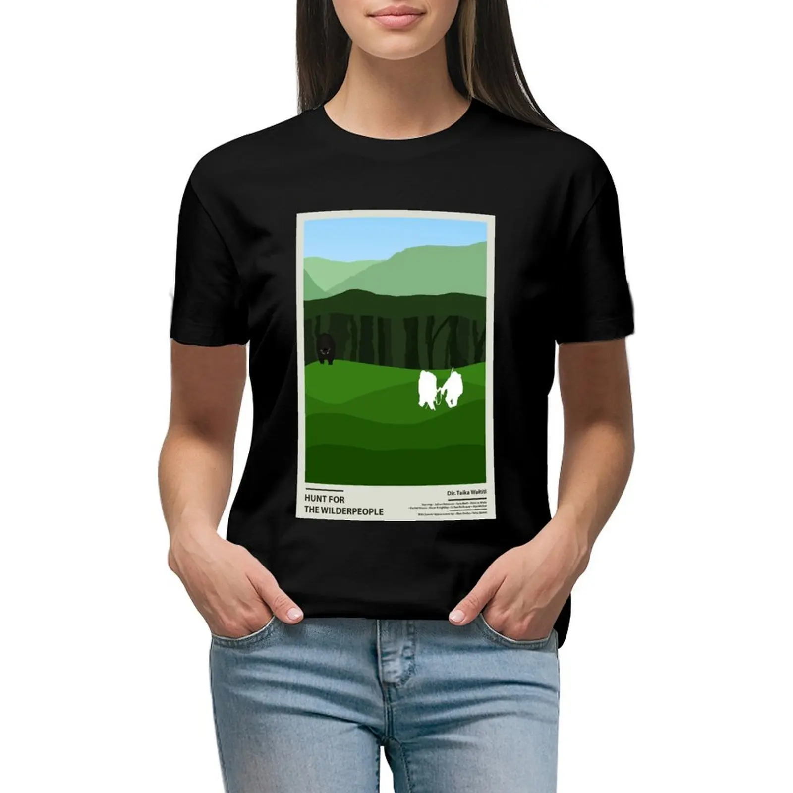 

hunt for the wilderpeople poster Poster T-shirt oversized aesthetic clothes t shirt Women