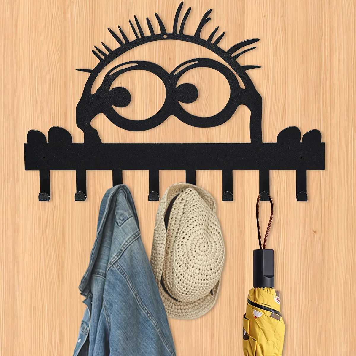 

CIFBUY Decorative Metal Coat Hooks, Wall Mounted With 8 Hooks, Utility Hooks Coat rack , Home Decor, Room Decor, Wall Decor