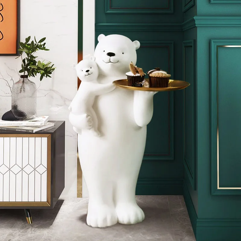 

Home Decor Sculptures & Figurines Decorations Accessories Polar Bear Animal Large Ornaments Living Room Resin Floor Statues