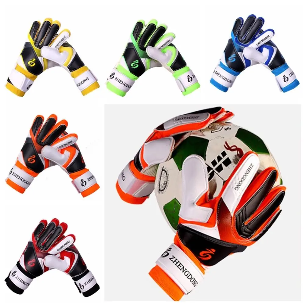 Wear-resistant Football Gloves Excellent Thick Latex Goalkeeper Training Gloves Non-Slip Colorful Goalkeeper Gloves Children