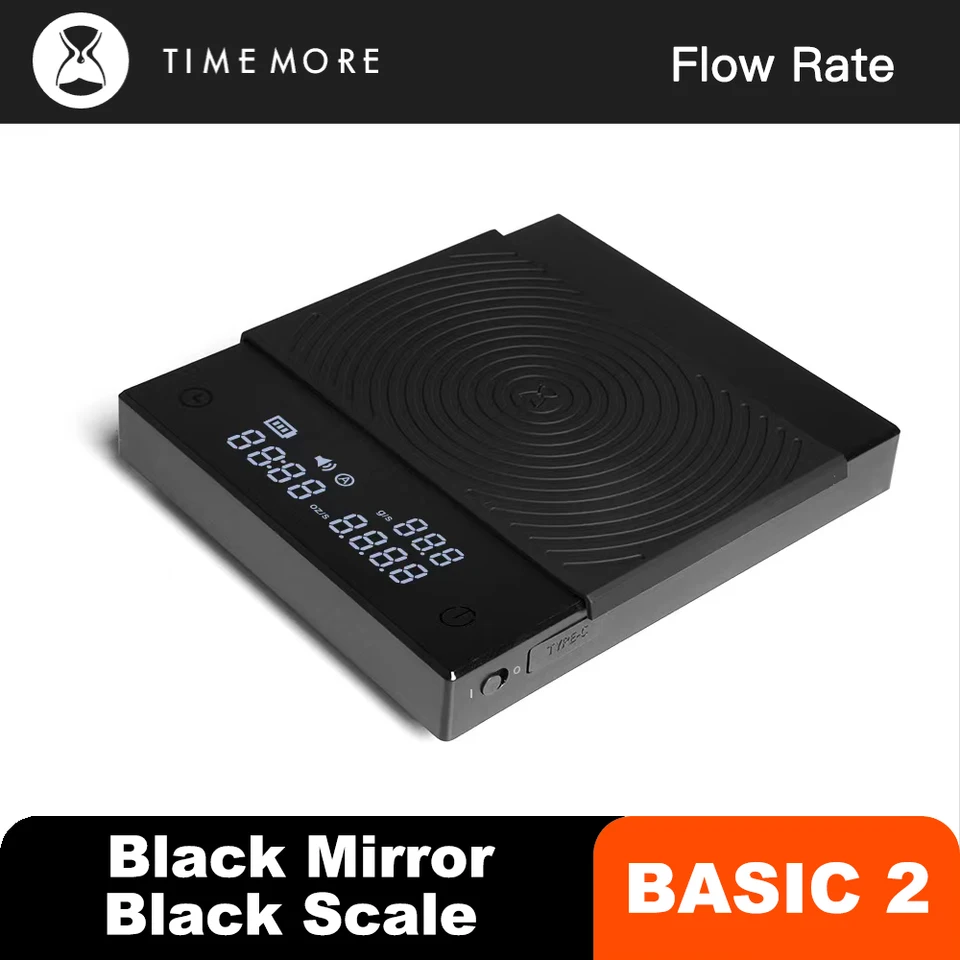 TIMEMORE Black Mirror Basic Plus Coffee Scale with Timer. Black