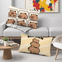 Mignon intéressant Kapibala housse de coussin Rectangle taie d'oreiller impression chevet canapé chambre décoration de la maison taie d'oreiller 2