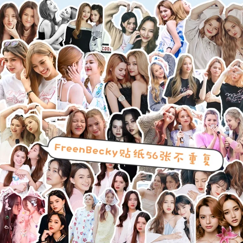 

56PC/SET Freenbecky Freen Becky Stickers Thai TV From GAP The Series Photo Hand Account Material Notebook Cup Phone DIY Sticker