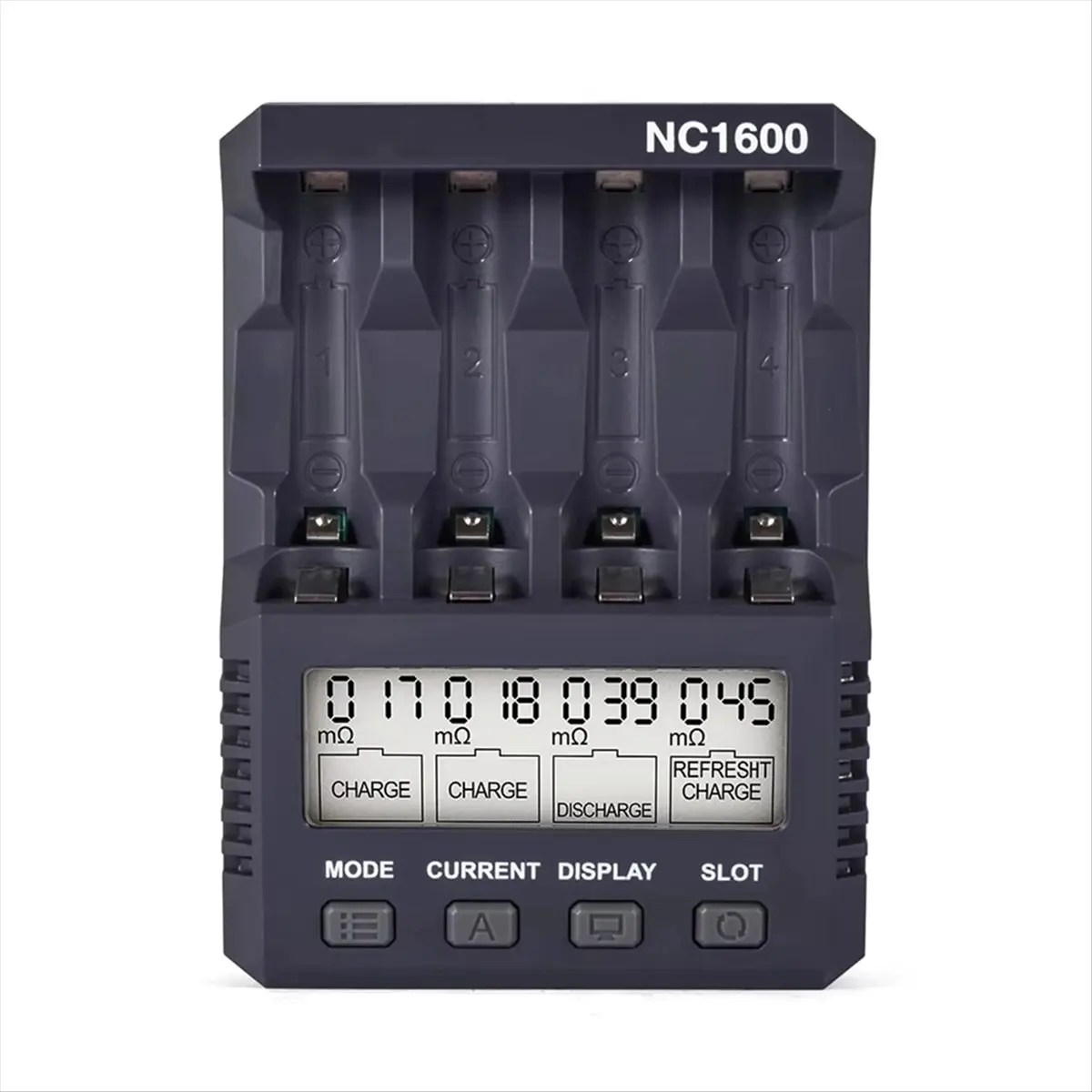 (선물 아이디어) NC1600 스마트 배터리 충전기 4슬롯 15W 3000mAh AA/AAA 배터리용 NiMH/NiCD 배터리 충전기용