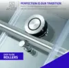 Frameless Shower Door Brushed Nickel Complete Shower Kit Water Repellent Sliding Glass Panel Bottom Seal Strip Parts 5