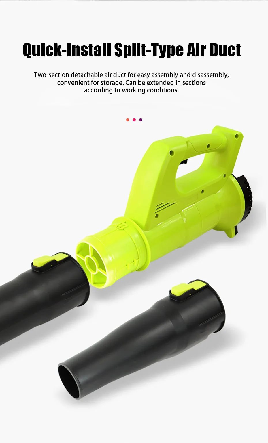 Cordless Leaf Blower Battery Powered Leaf Blower Multi-Function Dust Blower Ligh